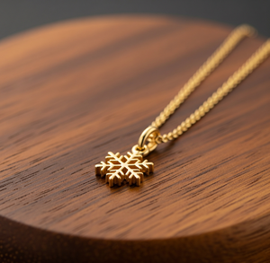 Unisex uso diario finos cristianos 925 plata esterlina 14K oro Vermeil copo de nieve colgante minimalista delicado Venta caliente para regalo - Product Image 3