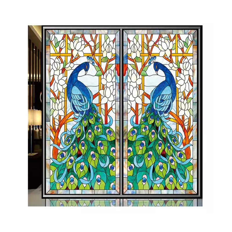 Chinese stained glass room dividers screens patterns christmas greenhouse closet doors