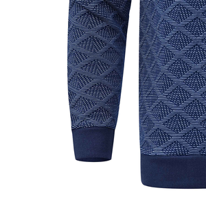 OEM haute qualité 2025 bleu marine pull en coton sweat brodé col rond décontracté polaire thermique hiver sweat à capuche logo avant - Product Image 5