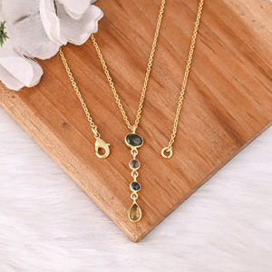 Multi Color Natural Tourmaline 925 <b>Sterling</b> <b>Silver</b> <b>Necklace</b> Gift for Girl 925 <b>Silver</b> Jewelry Bulk Wholesale Handmade <b>Necklaces</b> - Product Image 5