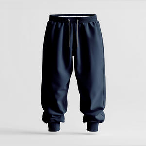 กางเกงกีฬาผ้าฝ้ายโอเวอร์ไซส์ของผู้ชายกางเกงสเวตเตอร์ระบายอากาศลายทางโค้งตรงออกกำลังกายวิ่งออกกำลังกายไม่ยับ - Product Image 6