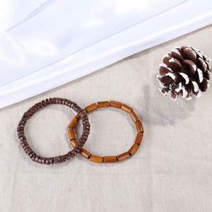 10 pièces Bracelet perlé en bois pour hommes tibétain bouddhiste méditation Mala prière perles Bracelet élastique Bracelet extensible ensemble pour hommes - Product Image 6