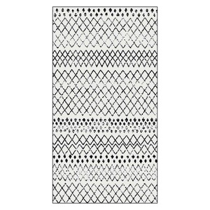 Tapis de salon en chenille gris argenté moderne vintage imprimé numériquement, lavable en machine, antidérapant - RUGS DEPOT LXDP-0945 (vente en gros) - Product Image 1