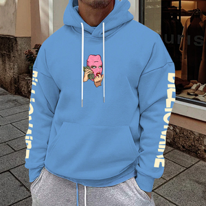 Sudadera de algodón 100% con capucha de gran tamaño para hombre, tendencia informal, antiarrugas, Otoño Invierno, impresión Digital 3D de talla grande (XXS a XL) - Product Image 3