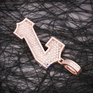 Colgante de joyería de Hip Hop de Plata de Ley 925 para hombres con colgante de claridad VVS de diamantes de moissanita de corte redondo y Baguette - Product Image 4