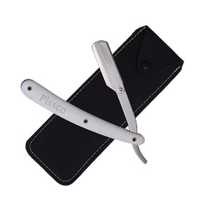Navaja de Afeitar Plegable de Acero Inoxidable para Barbería, con Cuchilla Intercambiable, Personalizable - Product Image 2