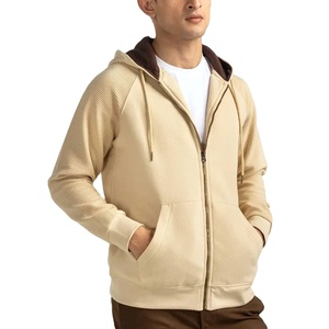 Sudadera con capucha y cremallera para hombre de alta calidad con patrón sólido tejido de punto temporada de invierno precio razonable cantidad a granel 2026 - Product Image 1