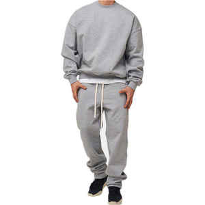 Ensemble de survêtement pour homme en tissu doux de haute qualité, pantalon de survêtement en coton et sweat-shirt, 2 pièces, pour le jogging - Product Image 4