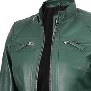 Chaqueta de cuero de vaca de alta calidad 100% para mujer, nueva tela elegante, venta al por mayor, chaqueta de cuero genuino para mujer - Product Image 6