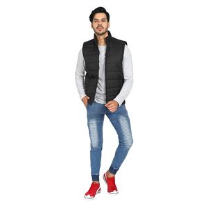 Haute qualité bulle bouffant gilet américain hommes hiver en plein air décontracté corps plus chaud sans manches veste fermeture éclair léger gilet - Product Image 6
