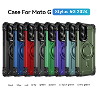 Cadre de caméra en métal cool de mode et coque de téléphone de support magnétique de charge sans fil de béquille pour Motorola G