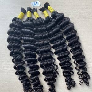 วิกผมลอนคลื่นลึกแบบลอนลอนใหญ่สีดำธรรมชาติบริสุทธิ์ลอนสำหรับต่อคนเวียดนาม - Product Image 1