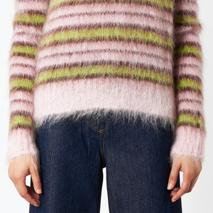 Pull en mohair pour femme, qualité supérieure, anti-plis, respirant, col tendance, coupe ample, tricoté, chaud, 180g – Meilleure vente en gros - Product Image 2