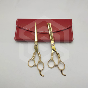 Tijeras de peluquero para diestros de acero inoxidable con mango de dragón con tornillo ajustable de borde afilado de hoja 4Cr13 para cortar el cabello - Product Image 5