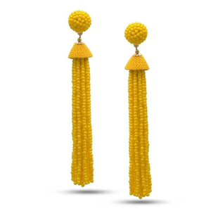 Eco-Friendly <b>Glass</b> Seed Bead Drop Earrings Intricate Embroidery Design Fashion Beaded Earrings for Women and <b>Girls</b> - Product Image 5