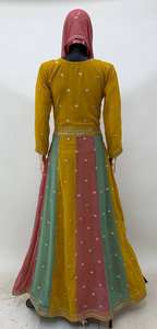 Lehenga de imitación tradicional india con trabajo de hilo, ropa de boda pesada, Lehenga Choli para mujer - Product Image 6