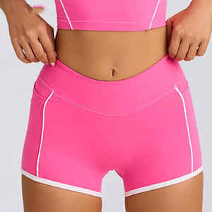 <b>Compression</b> Fit Seamless Yoga Shorts No Front Seam Yoga Shorts <b>Women</b> High Waisted <b>Tight</b> Gym Fitness Pants <b>Women</b> - Product Image 1