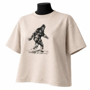 Camiseta de Algodón Extra Grande Personalizada al por Mayor, Color Beige, Unisex, Manga Corta, con Estampado Gráfico, Estilo Urbano - Product Image 3