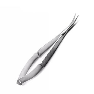 ใหม่กรรไกรผ่าตัด vannas ใบมีดตรงโค้งยาว capsulotomy เครื่องมือผ่าตัดตาสแตนเลสคู่มือนำมาใช้ใหม่8ซม. - Product Image 2