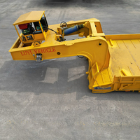 Promotion : Semi-remorque surbaissée RGN 4 essieux, capacité de charge 100T, col de cygne amovible pour le transport d'excavatrices, grues et machines lourdes