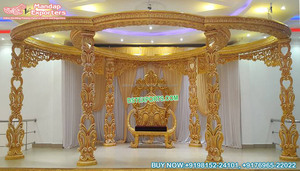 Mandap de mariage en bois avec dôme pour l'Inde du Sud, décoration de mandap de mariage d'Asie du Sud, style unique, mandaps de mariage indiens au Royaume-Uni - Product Image 4