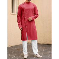 Vêtements musulmans indiens pour mariages et occasions festives Ensemble de pyjama uni Sherwani et Kurta pour hommes