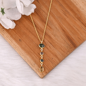 Multi Color Natural Tourmaline 925 <b>Sterling</b> <b>Silver</b> <b>Necklace</b> Gift for Girl 925 <b>Silver</b> Jewelry Bulk Wholesale Handmade <b>Necklaces</b> - Product Image 4