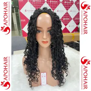 Quality U Part Wigs Romantic Curly Top Trend Wholesale Factory Full Cuticle Aligned No Shedding 100% Human Hair Natural Color