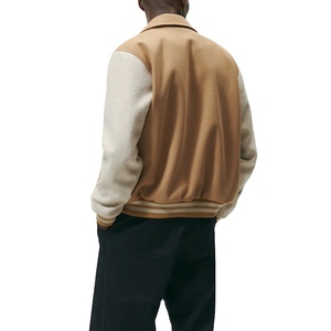 2025 New High Street Spring Baseball Varsity Jacket Men <b>Wool</b>/Polyester Loose Breathable OEM Service - Product Image 6