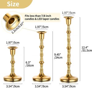 Matte Black <b>Silver</b> Tapered <b>Candle</b> <b>Stick</b> Holder Paraffin Gold Home Decoration for Parties Elegant Candlestand - Product Image 6