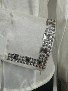 Fait à la main Cowgirl Western Show chemise taille haute fermeture à glissière respirant Stretch taffetas tissu pour l'équitation porter - Product Image 3