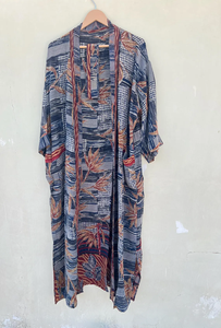 Kimono de seda crepé, bata vintage hecha a mano, bata de seda para mujer - Product Image 6