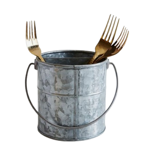 Caddy vintage fini galvanisé Caddy nouveau design Caddy de rangement de couverts en métal galvanisé Caddy de rangement couverts galvanisés - Product Image 6