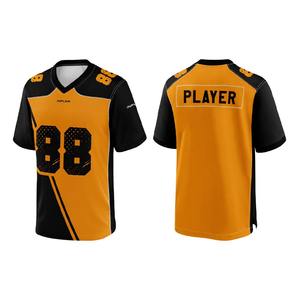 Camiseta de fútbol americano de talla grande de malla con estampado de transferencia de calor personalizada de alta calidad - Product Image 2