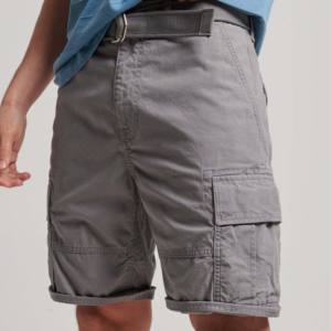 Pantalones cortos cargo de lona informales para hombre con cintura elástica sólida High Street Beach Comfort, pantalones cortos largos holgados por debajo de la rodilla - Product Image 6
