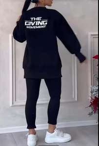 Abrigo deportivo elegante para mujer, chaqueta deportiva de yoga con cremallera en tela de lana larga XL y 6XL con técnicas lavadas - Product Image 2