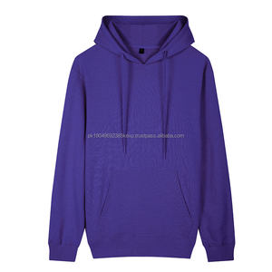 Dropshipping Oem Custom Logo Embroidery Hoodies 65%Cotton Polyester Hoodie High Quality Streetwear Pullover Blank Hoodie For Men - Product Image 2