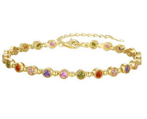 Bracelet de fête en or hip-hop avec charmes en moissanite taille princesse, étincelant et exquis, certifié IGI - Product Image 1