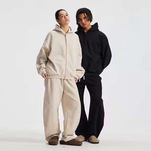 Sudadera con Capucha de Felpa Gruesa con Cremallera, Impresión Personalizada de Calidad OEM, Unisex, Algodón, Estilo Urbano Holgado, Transpirable, Lavado Ácido Personalizado - Product Image 5