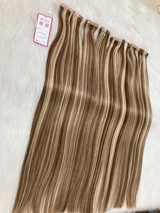 Extensiones de cabello Remy humano 100% de la mejor calidad, todos los tamaños, extensión de cabello con cinta, Color claro alto, máquina de doble estiramiento, trama Doble - Product Image 4