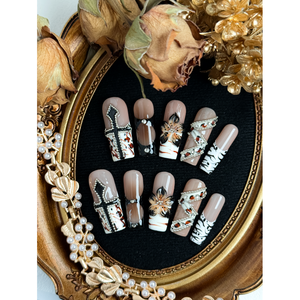 Uñas Postizas Baroque Noir Couture, Elegantes y con Estilo - Product Image 1