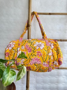 Bolsa de Mano Tipo Tote Acolchada Le Souvenirs, de Algodón, con Estampado Floral de Verano, Ecológica, Sostenible, Resistente, con Cierre de Cremallera, Estilo Deportivo de Lujo - Product Image 3