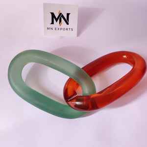 Customization Resin Wall Chain Links Modern Design Big Size Clear Colors Multi Colors Oval Shape-for Diwali <b>Gifts</b> - Product Image 5