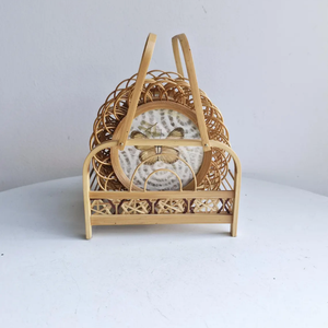 Escurridor de Platos de Bambú, Tejido a Mano, Almacenamiento de Cocina de Bambú Natural - Product Image 2