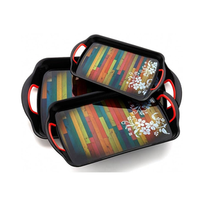 <b>Wooden</b> Printed Serving Tray Best Quality With Unique Printed Natural <b>Wooden</b> Serving Tray 3 Different Size Hot <b>Sale</b> - Product Image 1