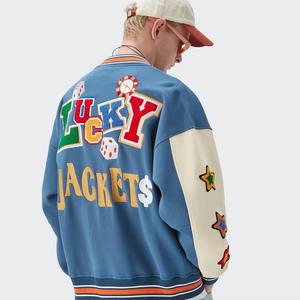 Chaqueta de lana ligera de alta calidad para hombre 100% transpirable béisbol universitario Letterman estilo universitario High Street Stand Patchwork - Product Image 3