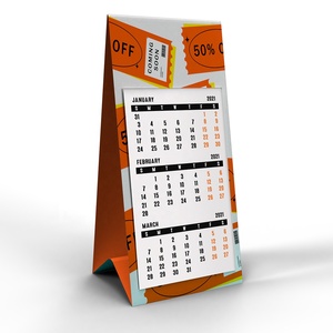 Promotion Custom Printed Flip Table Desk Top Calendar