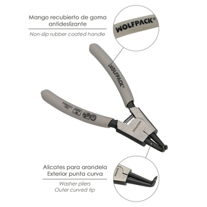 Pinze per Anelli Elastici Esterni Curve 125 mm. Acciaio DIN 5254 - Product Image 3