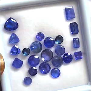 130 pièces de Tanzanite bleue naturelle de 6 mm à 11 mm, formes ovales, poire, rondes, octogonales, facettées, 155 carats, lot de pierres précieuses de bonne qualité, coupées, 186 $ US pour tout le lot - Product Image 5