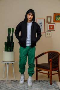 Sweat molletonné de couleur unie | sweat à capuche pour femme | haut d'hiver à manches longues en coton imprimé numérique - Product Image 6